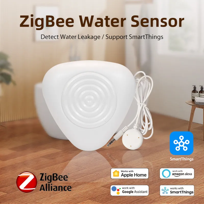 Tuya ZigBee Water Leak Sensor Flood Detector Alarm System Smart Home Automation