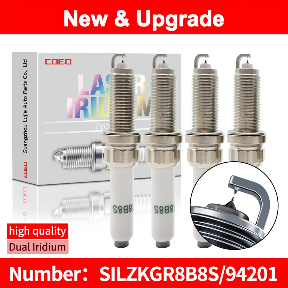 For NGK Dual Iridium Spark Plug SILZKGR8B8S 94201 for BMW F36 F30 F31 F46 F20 F21 G30 F90 G31 G32 G11 G12 F48 F39 F55 318I 320I For NGK Dual Iridium Spark Plug SILZKGR8B8S 94201 for BMW F36 F30 F31 F46 F20 F21 G30 F90 G31 G32 G11 G12 F48 F39 F55 318I 320I