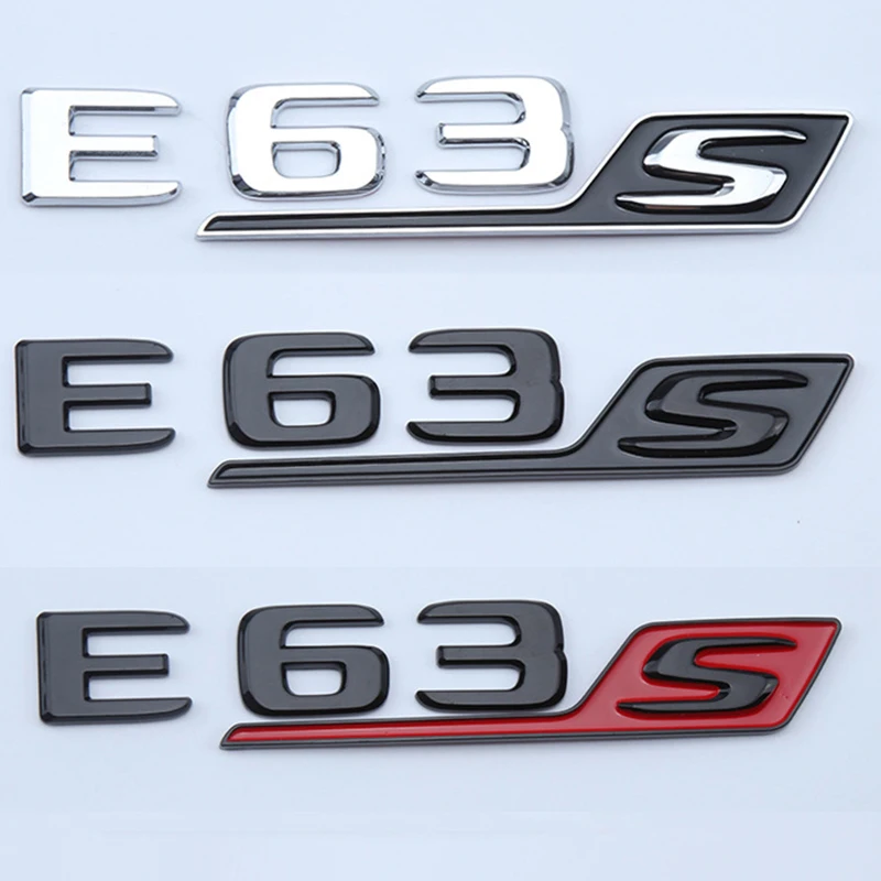 

3D ABS Chrome Letters Car Emblem Rear Trunk Badge E63S AMG Stickers Logo For Mercedes Benz W213 W212 W211 Accessories