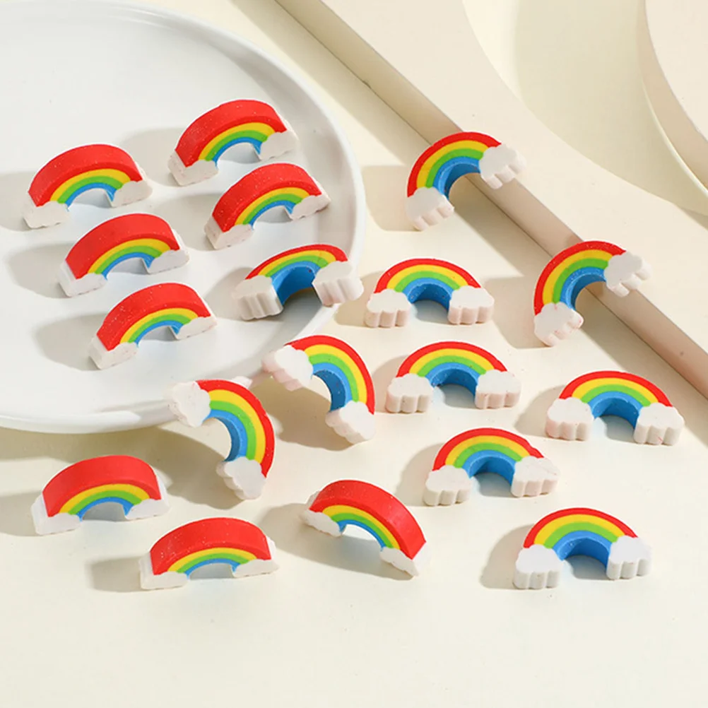 

100pcs Portable Erasers Multi-function Pencil Erasers Cartoon Mini Erasers Writing Supply