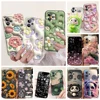 Cartoon Case For Realme GT2 Pro RMX3301 /  Realme GT Neo2 GT 2 Bumper Soft Liquid Silicone Back Cover Flower Luxury Phone Shell 1
