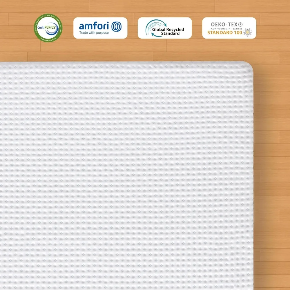 Gel-Infused Memory Foam Mattress Topper, High Density Cooling Bed Topper Pad with Breathable Removable Fitted Cover 2