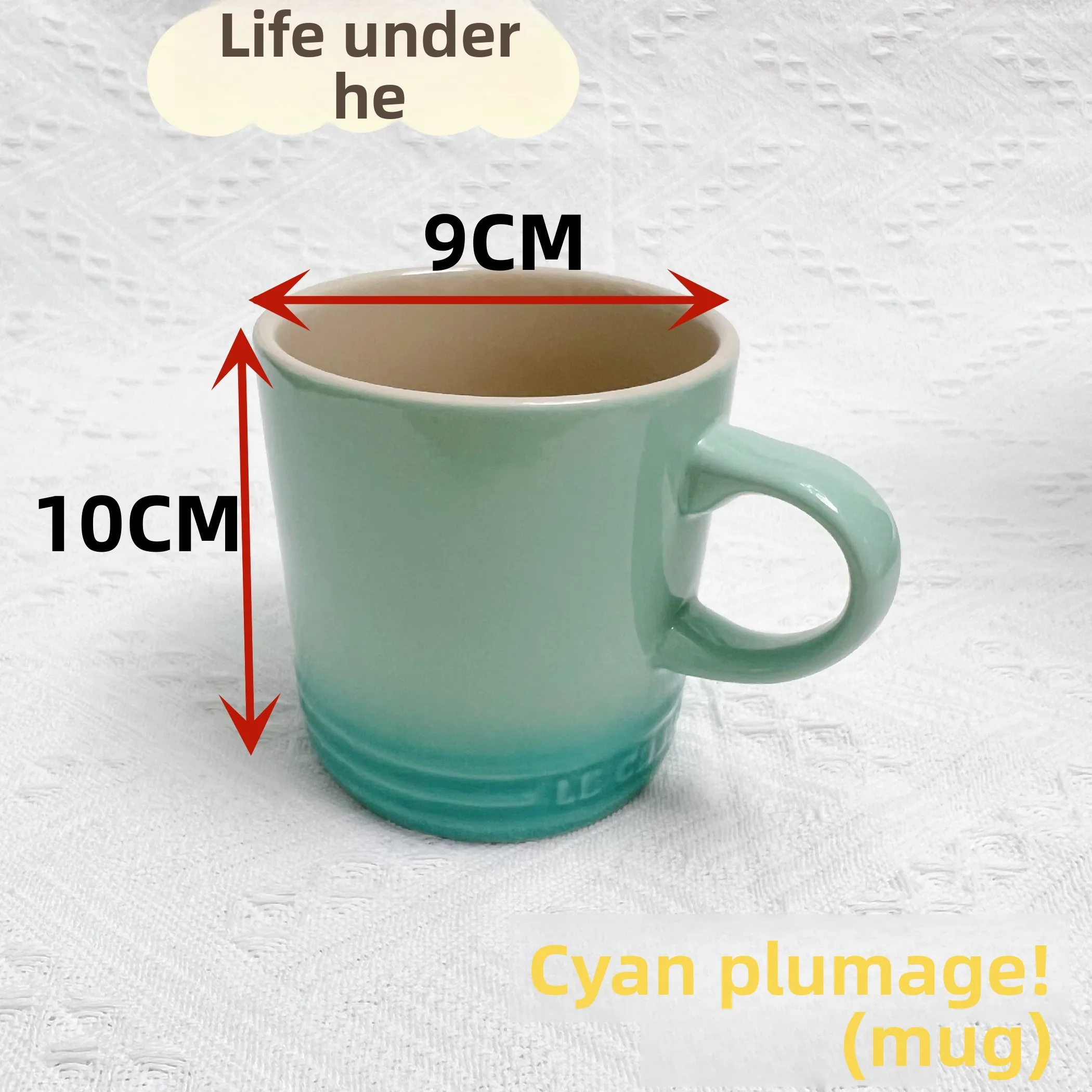 Cool Color LE CREUSET Cabinet Sle Straight Cup 350ml Home Use Mug Water Cup High Temperature Glaze under Color Microwave Se