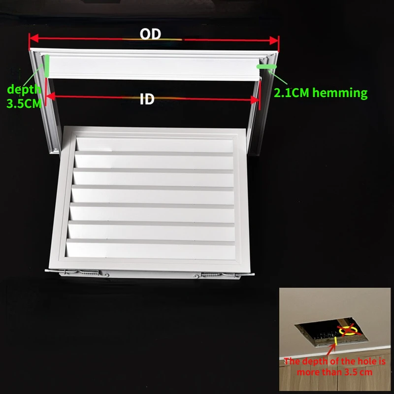 Taille Extérieure De La Taille 29.5x29.5cm De Mur De Taille Intérieure De Couverture De Ventilation D'alliage D'aluminium Avec L'écran