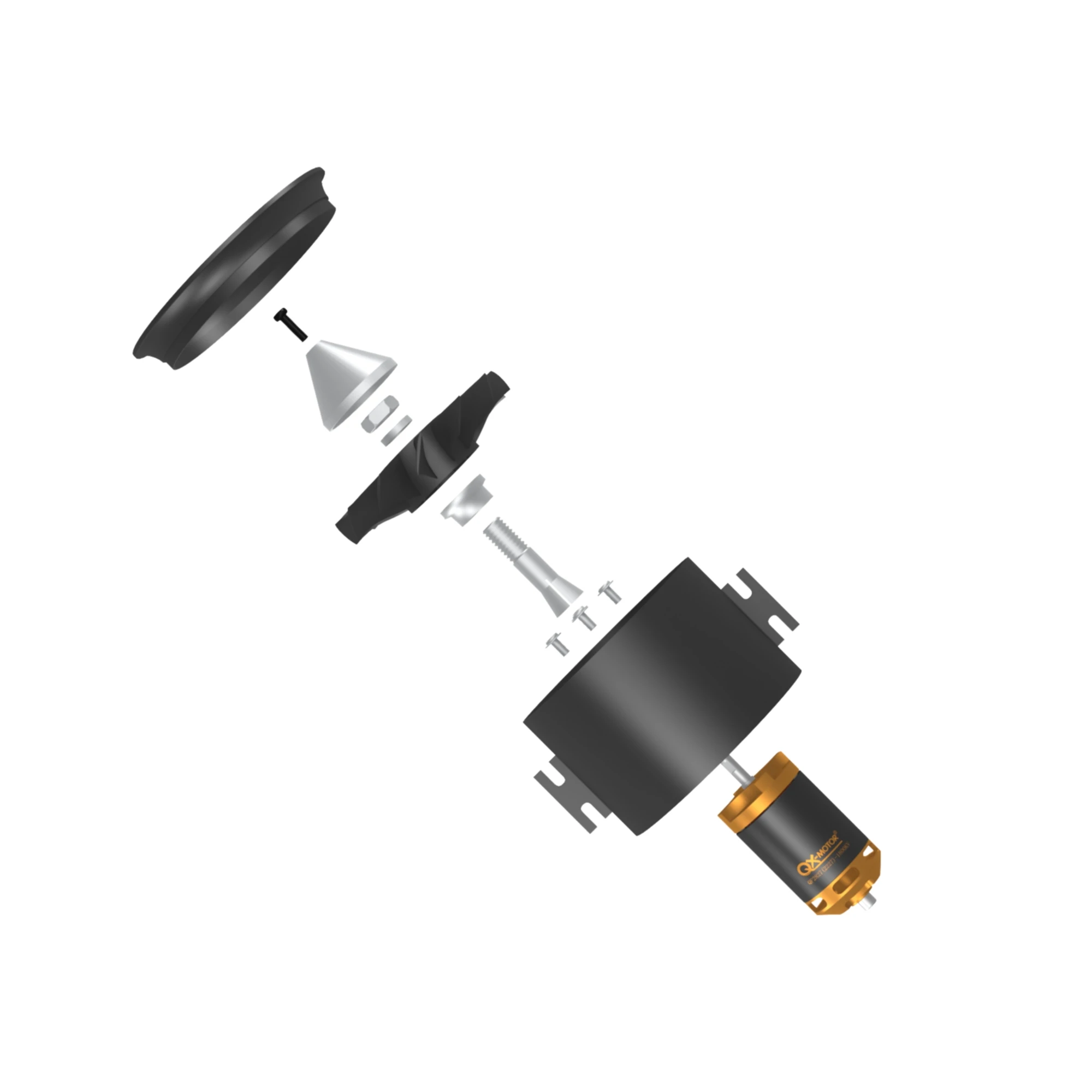 70mm 덕트 팬 EDF 1800KV 2600KV 모터 4s 6s 절전 버전 60A 80A esc, RC 비행기용