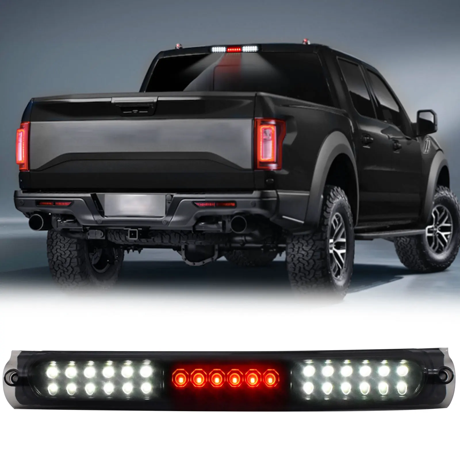 2015-2020 Ford F150 F250 Smoked Third Brake Light Super Duty NON-LED High Mount 3rd Cab 15-20
