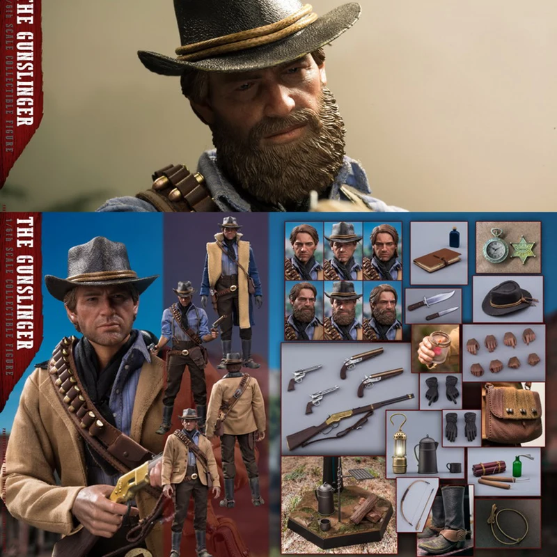 

in stock LIM008 LIMTOYS 1/6 Scale Western Cowboy Arthur Full Set Model 12'' Male Soldier Action Figure with 2 Head Sculpt