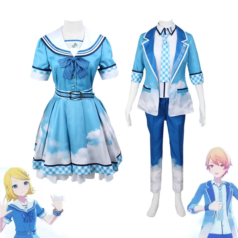 

Women Men Anime Project Sekai Colorful Stage Feat Cosplay Costume Azusawa Kohane Tenma Tsukasa Halloween Party Dress Uniform Set