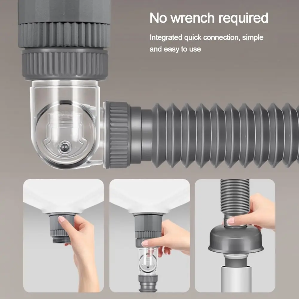 S Type Flexible Sink Drain Pipe Set Anti-Odor Sink Sewer Pipeline Drain Hose Extension Tube Anti-blocking Washbasin Accessories