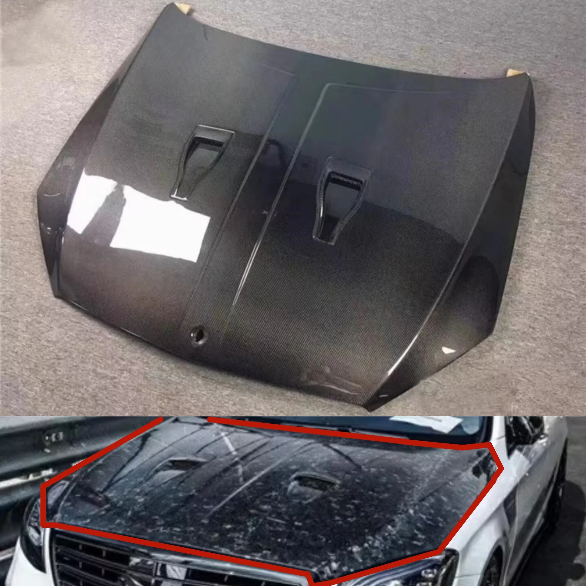 

New Style Forged Carbon Fiber Engine Hood for Mercedes Benz W222 S320 S350 S63 S65 Convert Light Weight Bonnet Car Accessories