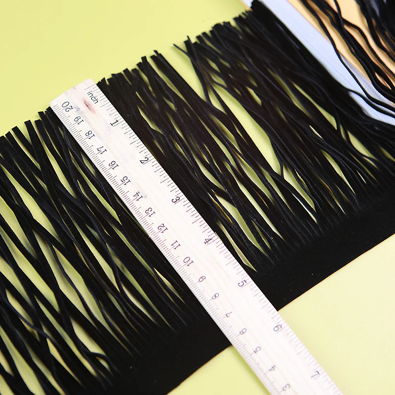 5Meters 15CM Length 3MM Width Fringe Tassel Suede Leather Fringe Sewing Lace Decorative Trimmings Stitching tassel fringe tassel decoration tassel accessories tassel trim leather tassels