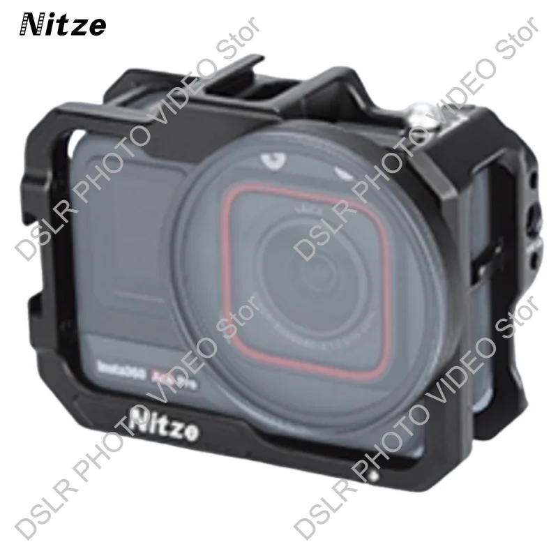 Nitze Kooi voor Insta360 Ace/Ace Pro/Ace Pro 2 Actiecamera, Insta360 Ace/Ace Pro/Ace Pro 2 Cage met 52mm Filteradapterring - T-IN02A