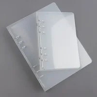 Creative transparent twill pp binder shell a6 a5 six-hole b5 nine-hole folder Notebook Loose Leaf Ring Binder Planner 3