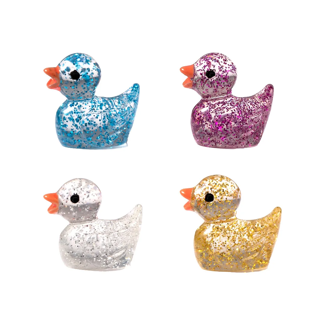 50PCS Mini Ducks Sequin Miniature Duck Resin Desk Decoration Cute Figurines Fairy Garden Accessories Home Decor DIY Doll House images - 6