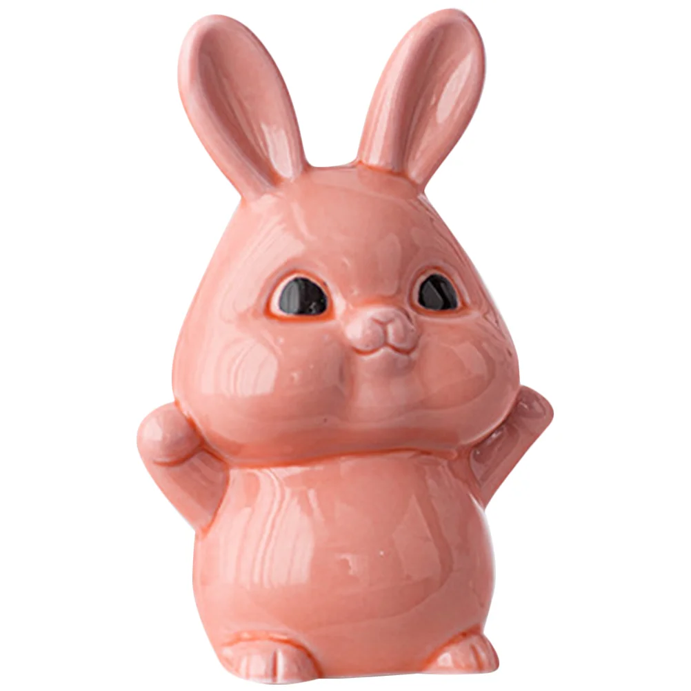 

Cartoon Rabbit Ornament Bathroom Decorations Cute Ceramic Craft Decors Ornaments