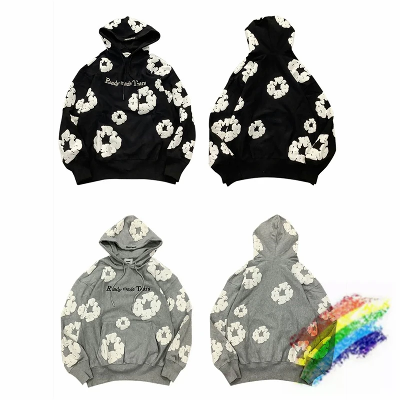 

Foam Print Kapok Kanye West Hoodie Streetwear Tops Coat Hooded Pullover