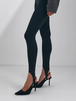 Seamless Black Leggings with Straps Yoga Summer Slightly Fashion Sexy High Waist Slim Tights Hip Lift 1