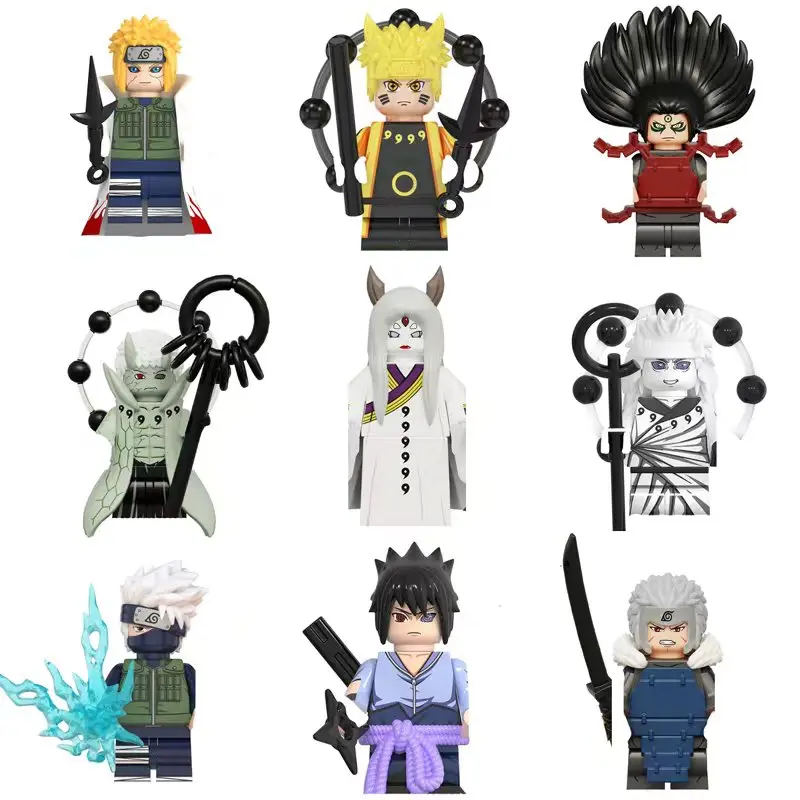 Naruto Sasuke Bandai Toy Building Blocks Figures Lega Blocks Personaggio Dei Cartoni Animati Modello Building Block Bambole Giocattoli Per Ragazzi Reg