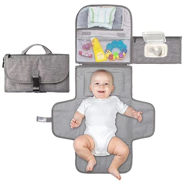 Cambiador portátil plegable, esterilla de viaje para cambiar pañales, bolsa  impermeable, estación de viaje, regalo para Baby Shower - AliExpress