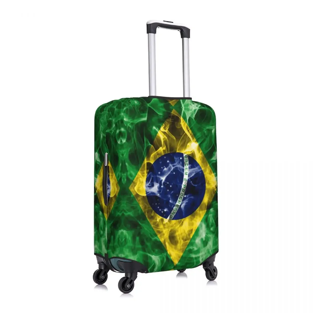 Brazilian Flag Luggage Cover Elastic Brazil Travel Suitcase Protective Covers Suit For 18-32 inch