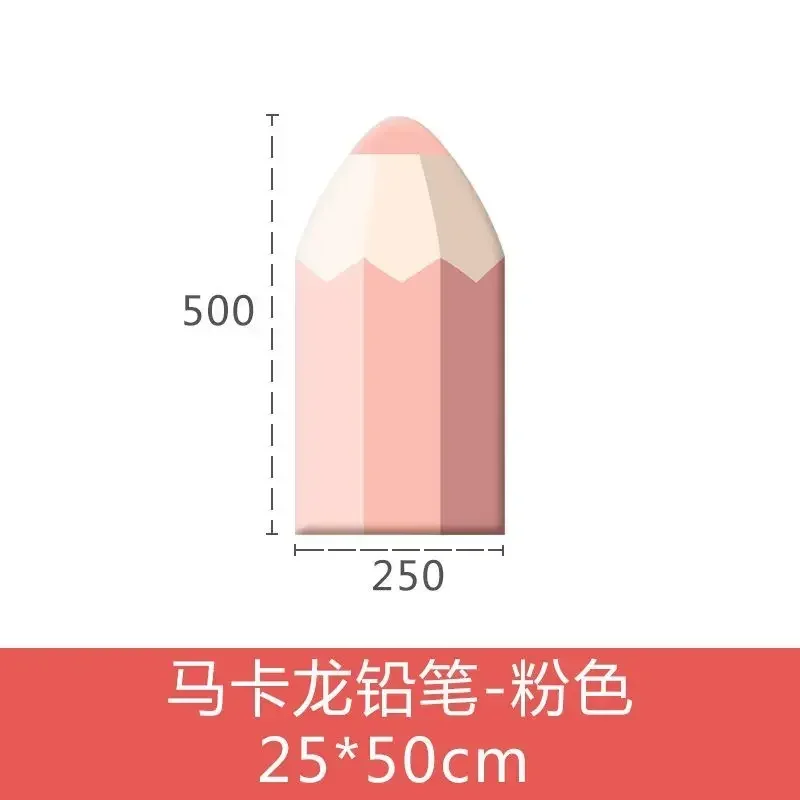 Cartoon Pencil Shap Headboard Childern Room Decor Aesthetic Bed Head Boards Nursery Anti-collision Wood Wall Panel Cabecero Cama
