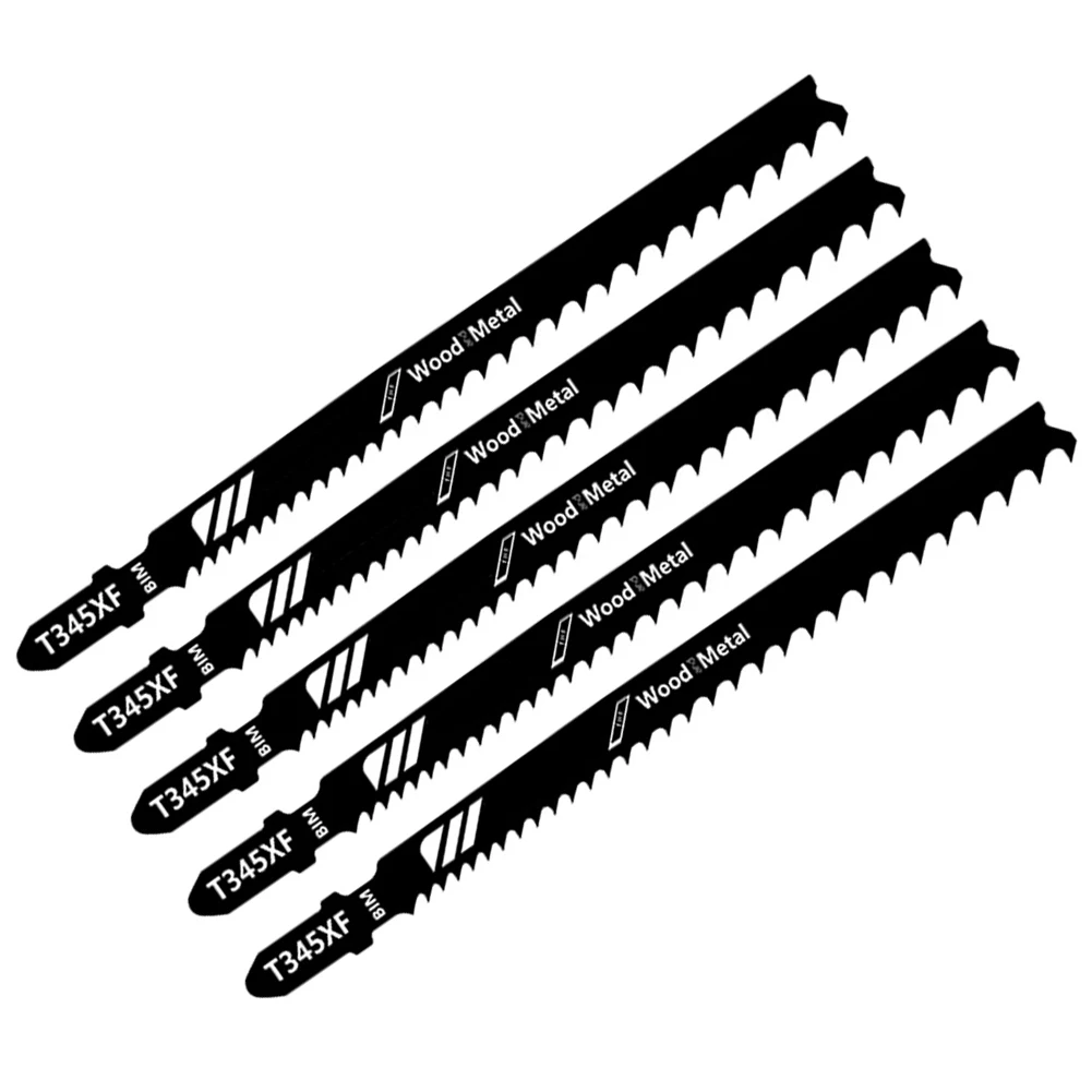 

5pcs 105x130mm T345XF Reciprocating Saw Blade Bimetal Wood Plastic HCS HSS Cutters Jigsaw Sawblade T Shaped Handle Woodworking