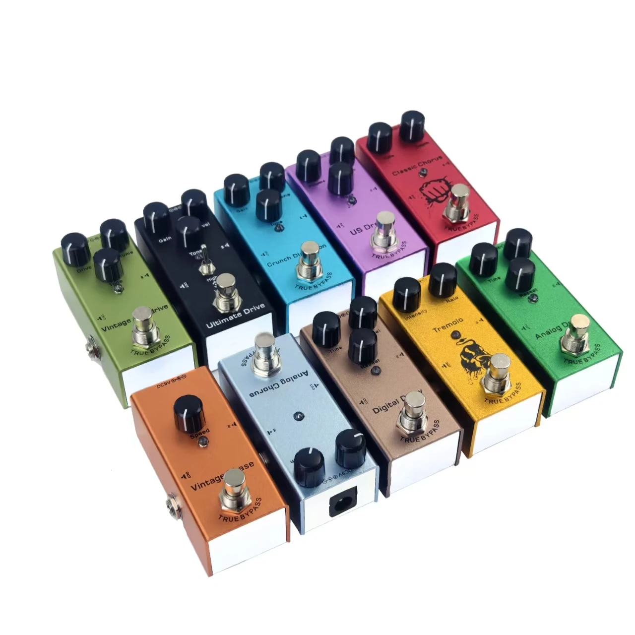 Pédale de guitare électrique : Overdrive/Distorsion/Chorus/retard/Tremolo/retard analogique, True Bypass