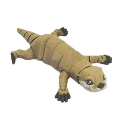 Creative 3D Printed Multi - Jointed Movable Otter Toy - Cute Style PLA Mini Otter Doll Gift (Light grey)