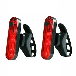 USB Rechargeable LED Rear Bike Light for Enhanced Night Riding Safety (2PCS  Red)