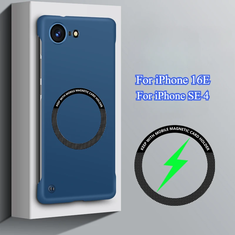 Frameless Shockproof Matte Thin Phone Case with MagSafe Compatibility