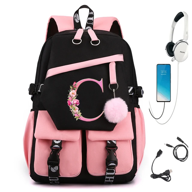 18617-ba1d4e.jpg Initial Flower Backpack (Alphabet Design)