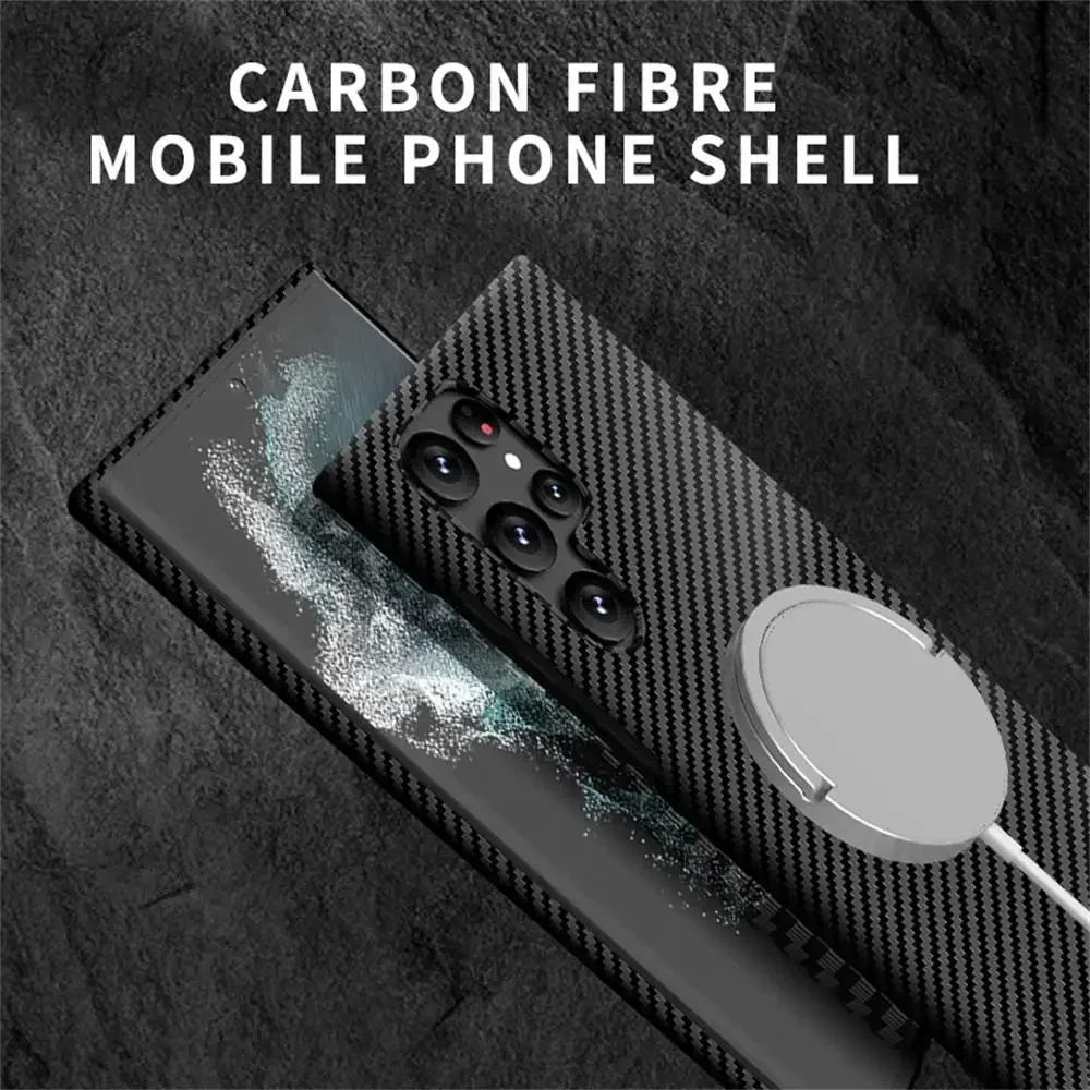 Carbon Fiber Magnetic Phone Case with MagSafe Compatibility