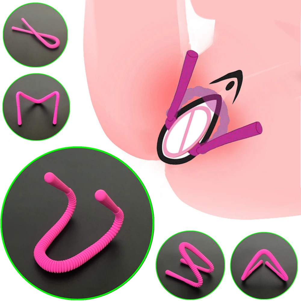 Faltbare Schamlippen Schellen Pussy Spreader,G-spot Klitoris Stimulation Vagina Speculum, silikon Erweitern Vagina Gerät Sex Spielzeug Für Frauen 1