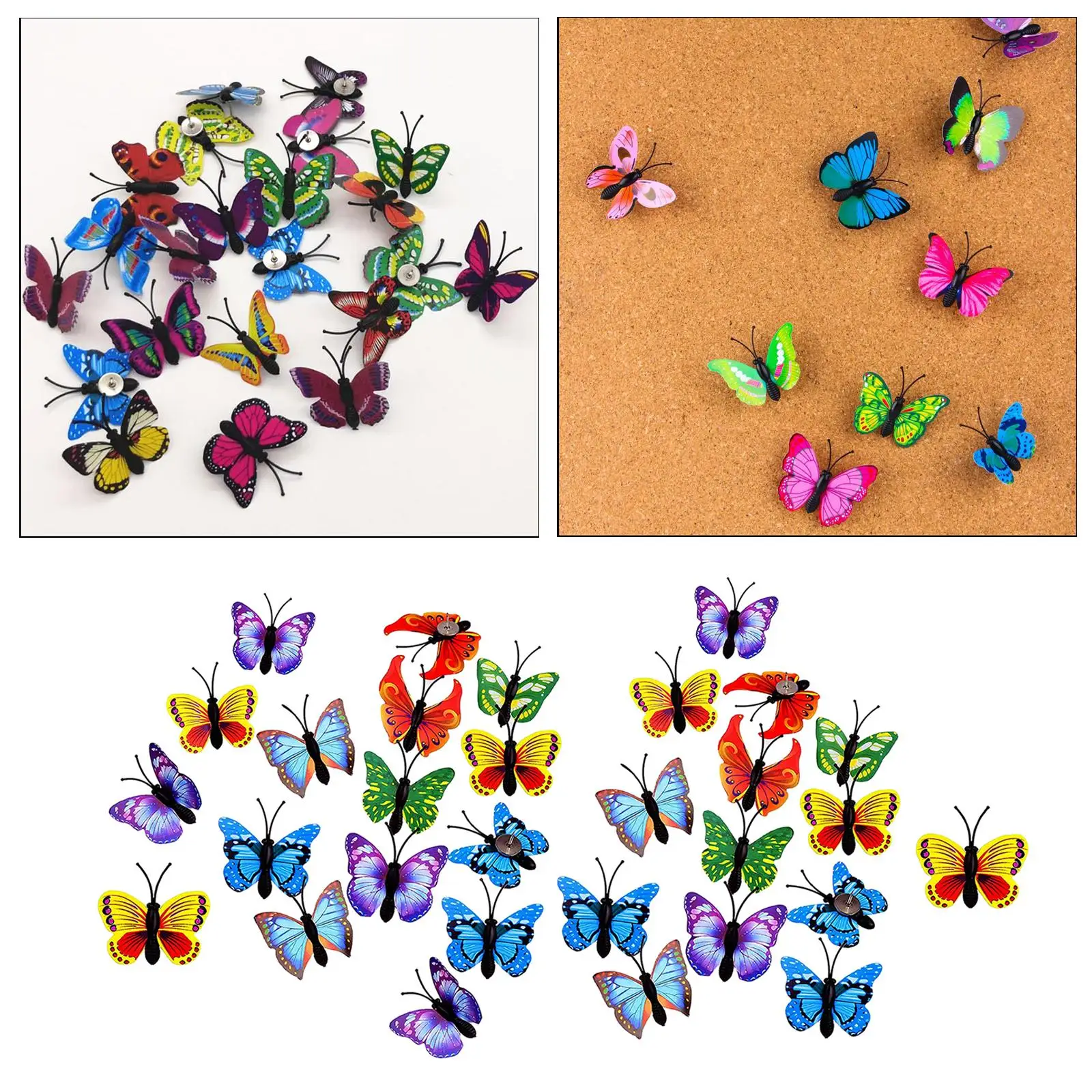 30 Push Pins Travel Marker Corkboard Cute Thumb Tacks Office Organization Working School Learning Marking Notice Thumbtacks