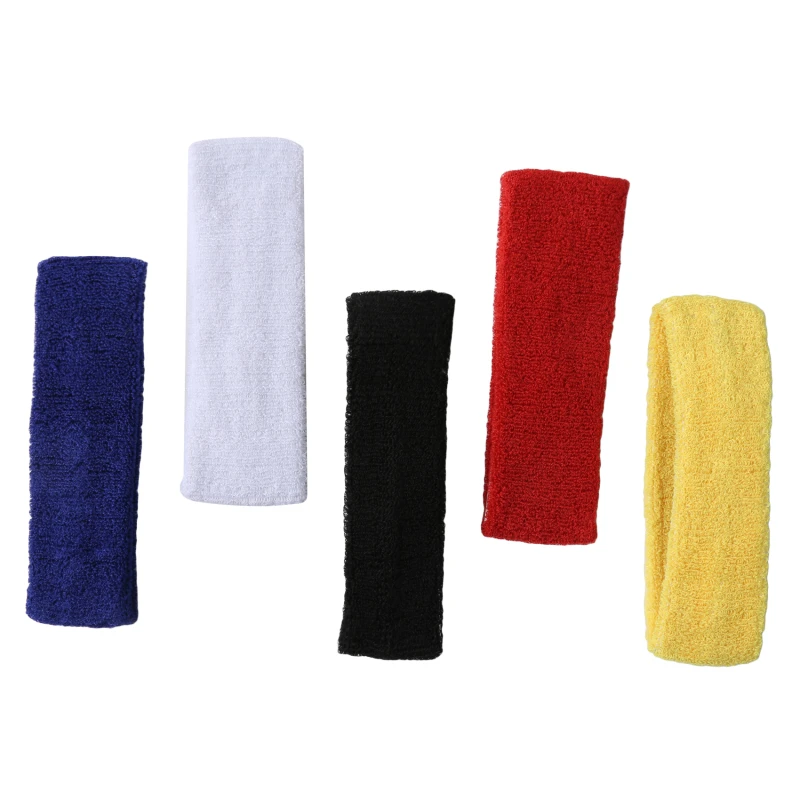 Cotton Elastic Sweatband Basketball Sports Headband Women Men Gym Fitness Sweat Hair Band Volleyball Tennis Running Headband sports headbands
