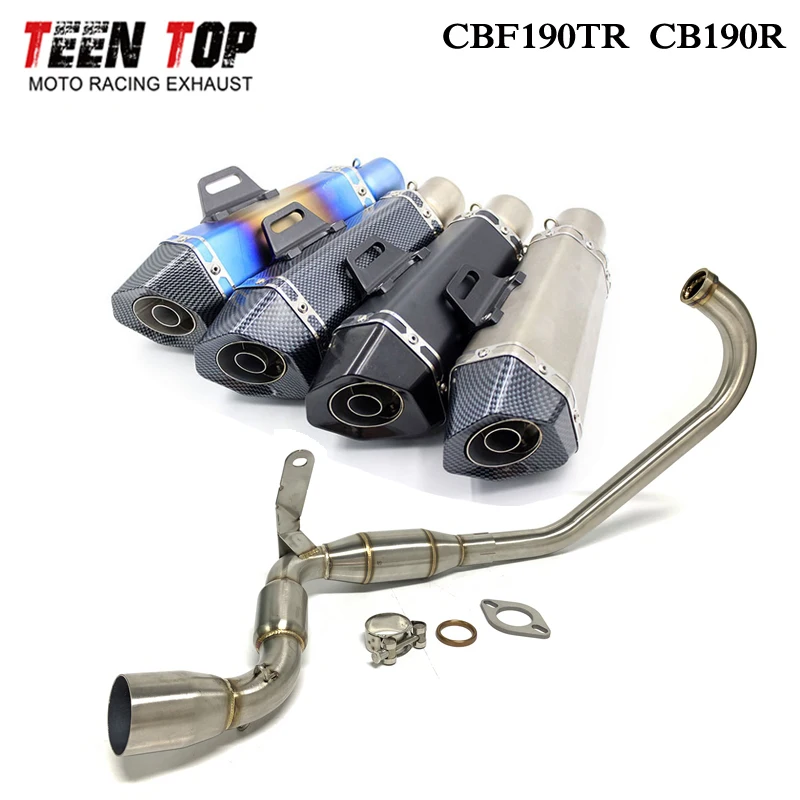 For Honda CBF190TR CB190R Exhaust System 2019 2020 With Catalyst Steel Motorcycle Exhaust Escape 51mm Motobike Silencer Muffler
