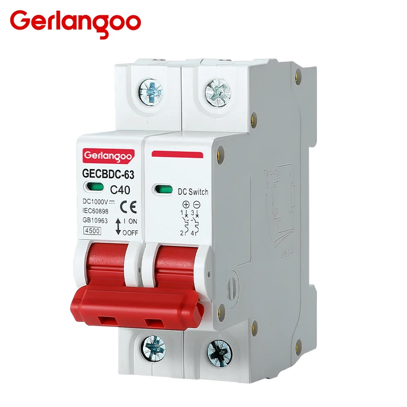 High-Voltage Solar Mini Circuit Breaker with Overload Protection, 3A-63A Capacity