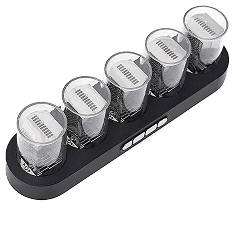 

1 Piece Digital Nixie Tube Clock With RGB LED Glows For Home Desktop Decoration A