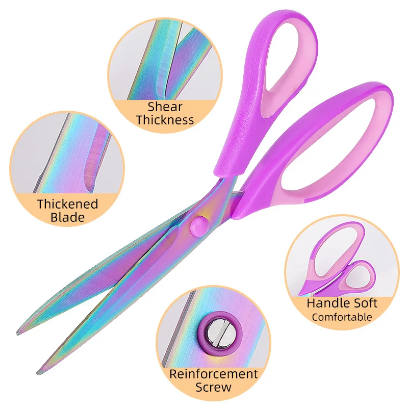 Sewing Scissors Stainless Steel Professional Tailor Scissors Fabric Cut Cross Stitch Scissor Cloth Cutter DIY Sewing Supplies