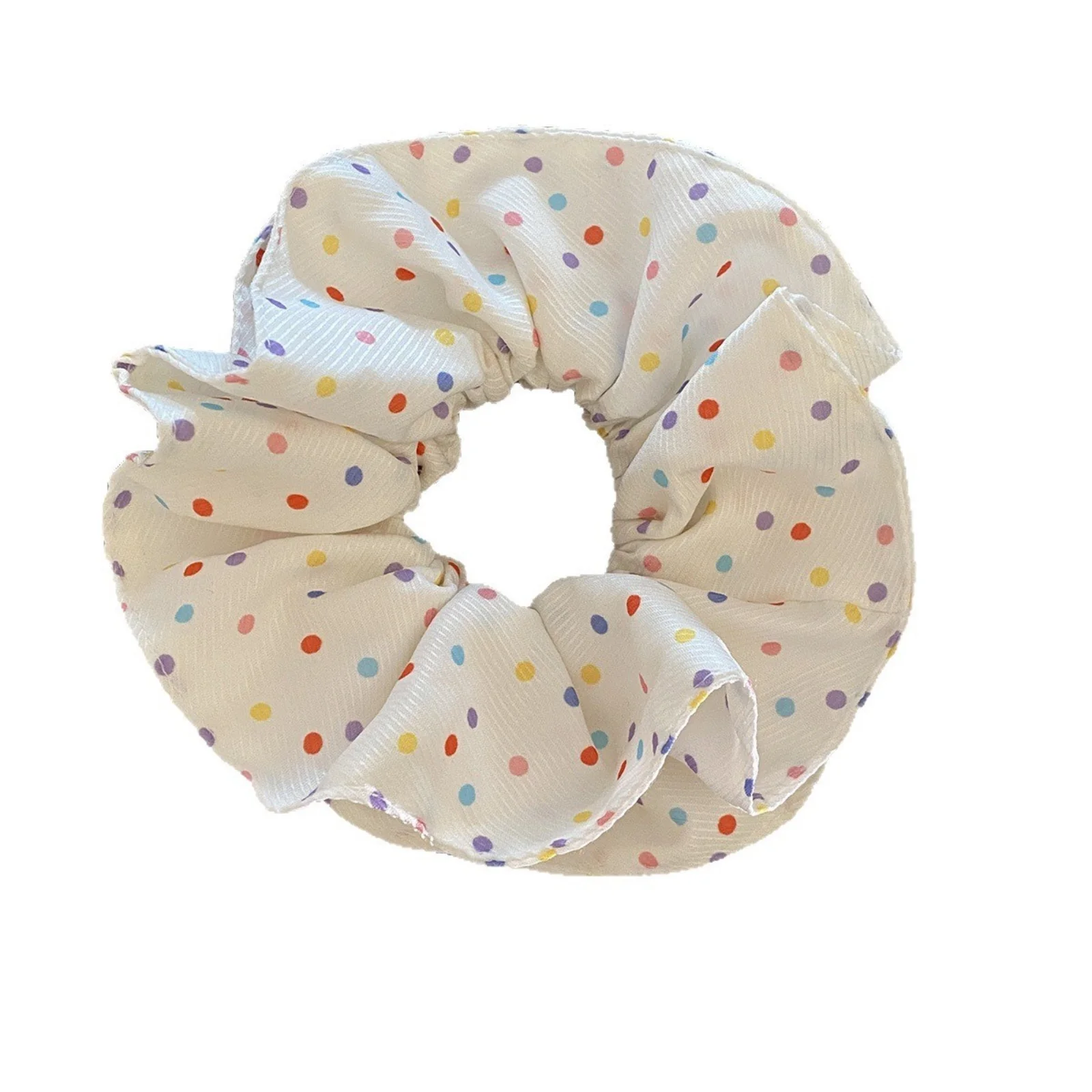 1PC　Cute Polka Dot Hair Accessories Set - Bowknot & Scrunchie, Colorful Dots Design，Perfect for Daily & Party