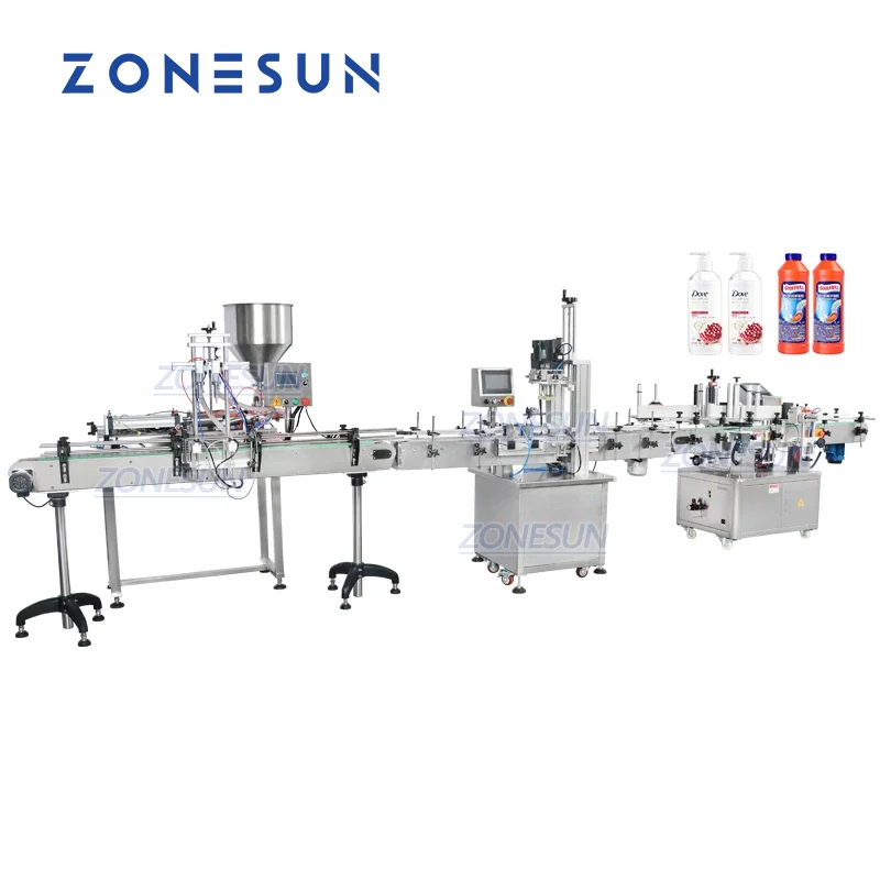 Zonesun Crema Per Lozione Idratante Automatica Vaseline 2 Teste Etichettatrice Per Riempimento Di Pasta Pneumatica