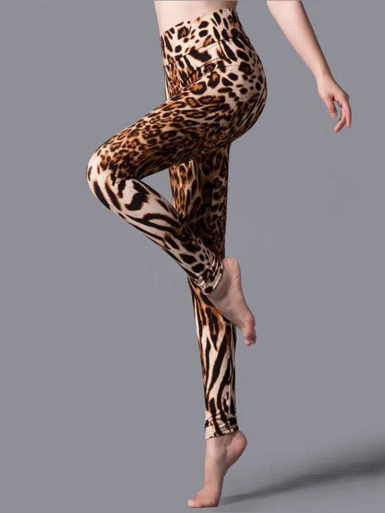 Colorful Leopard Printed Leggings Women 