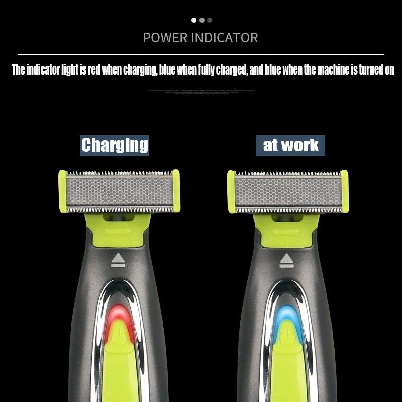 MLG LT-187 USB 전기 면도기, 손쉬운 바디 그루밍, 수염 스타일링, 겨드랑이, 가슴 털 제거 남성용 - 원 블레이드 디자인