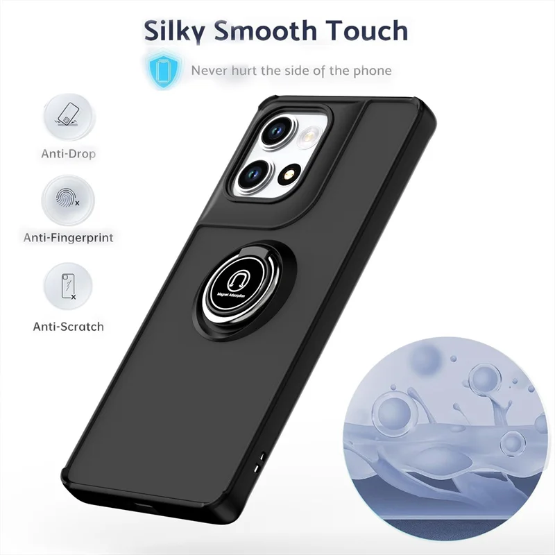 Armor Matte Shockproof Case with Magnetic Ring Holder and Stand