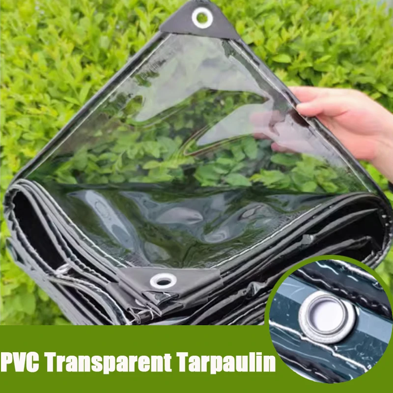 회색 투명 PVC 방수 천, 다육 방수 커버, 발코니 두꺼운 자외선 차단 방수포, Pergola, 0.35mm, 430GSM ...