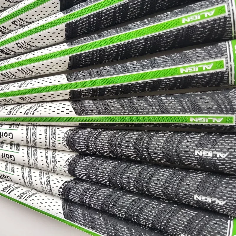 Green Golf Grip Align Golf Club Grip, Midsize and Standard Grips, Unisex Rubber Cotton Iron and Wood Grips, 10 Pieces, 13