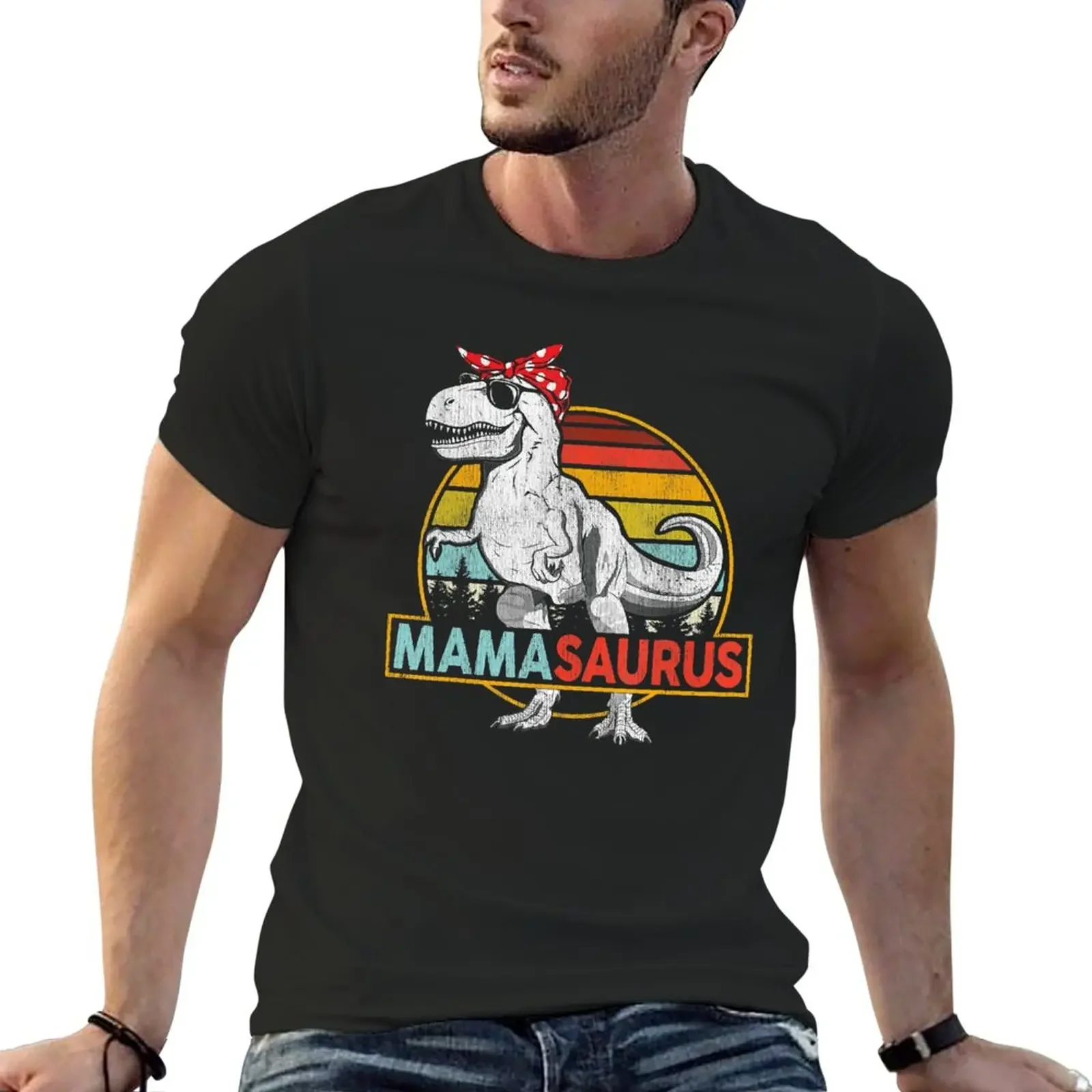 

Mother's Day Mom Mamasaurus Dinosaur Mama T Rex Saurus T-Shirt sublime for a boy T-shirt men