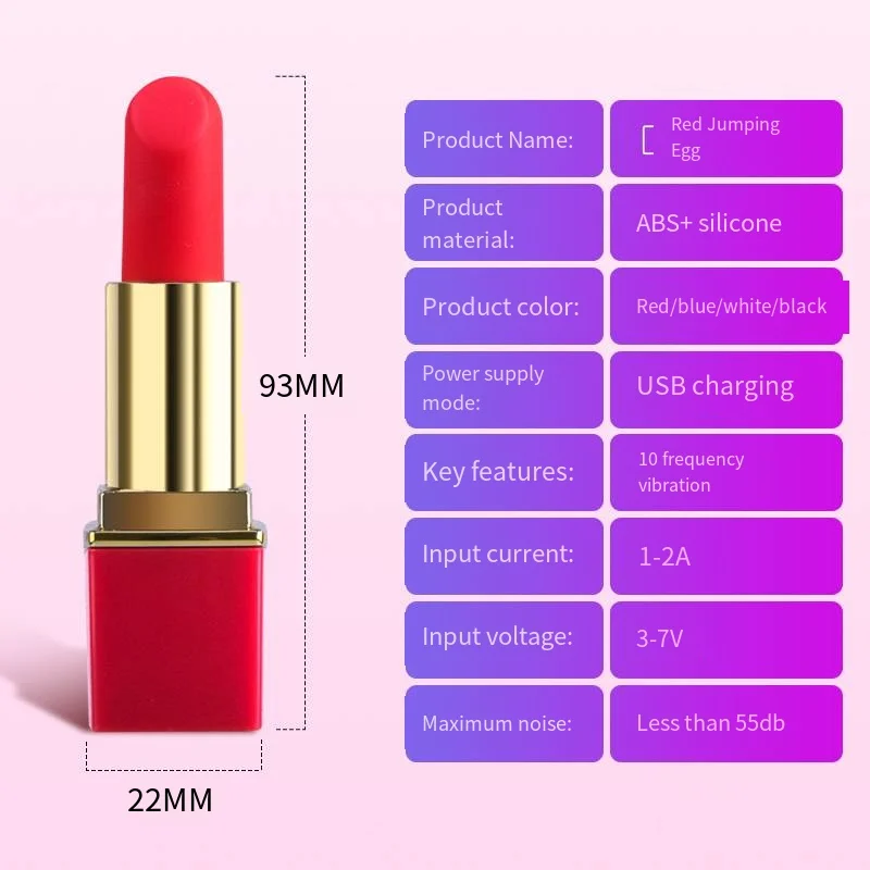 Vibrazione a 10 frequenze rossetto che salta uovo ricaricabile masturbatore femminile orgasmo vibratore mini piccolo AV stic_voghion.com