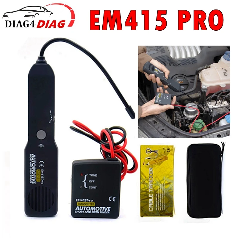 Car Diagnostic Scanner,Automotive Short Cable Tracker & Open Wire Finder EM415PRO