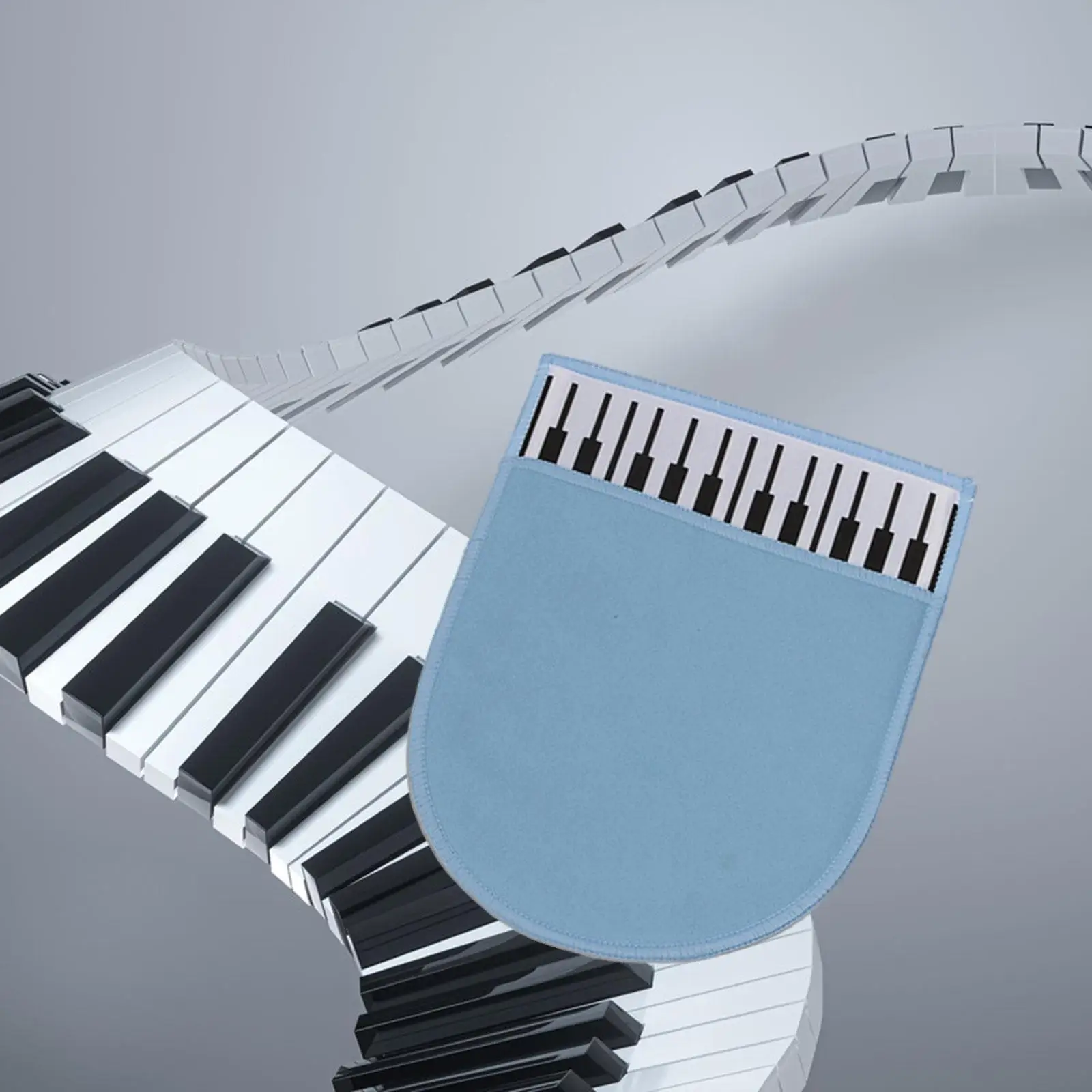 

Microfiber Clean Cloth 15x19cm Keyboard Cleaning Glove for Piano Brass Flute